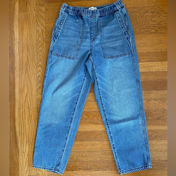 Madewell Pull-On Relaxed Jeans in Beswick Wash - Size Small - Picture 2 of 7